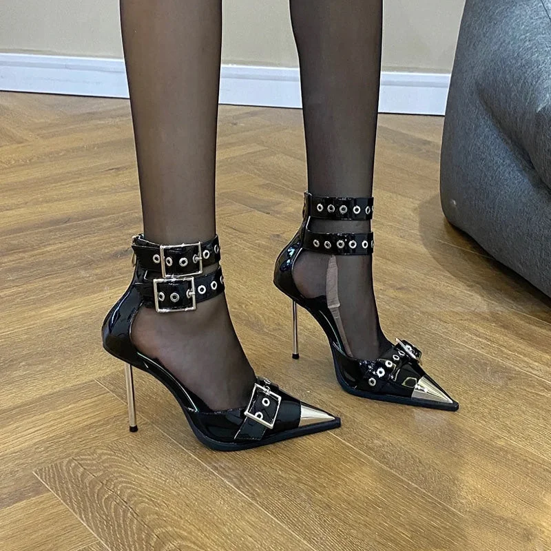 Natasha-100 Point Toe High Heels