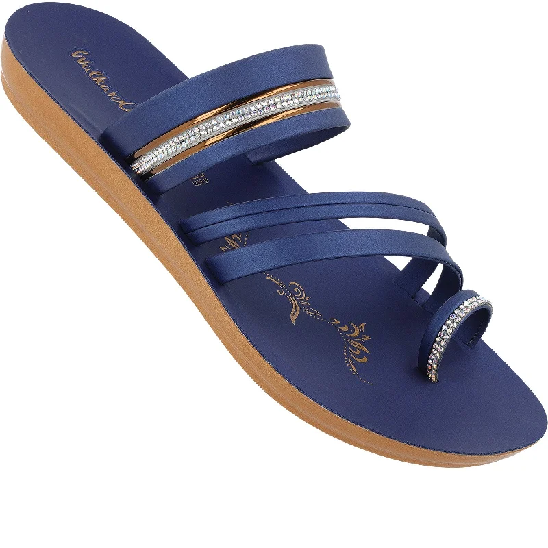 Women's Daily Wear Sandal  - WL7644 Navy Blue