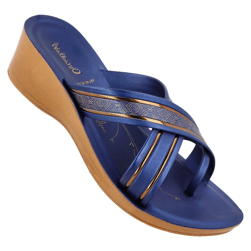 Women's Daily Wear Sandal  - WL7666 Navy Blue