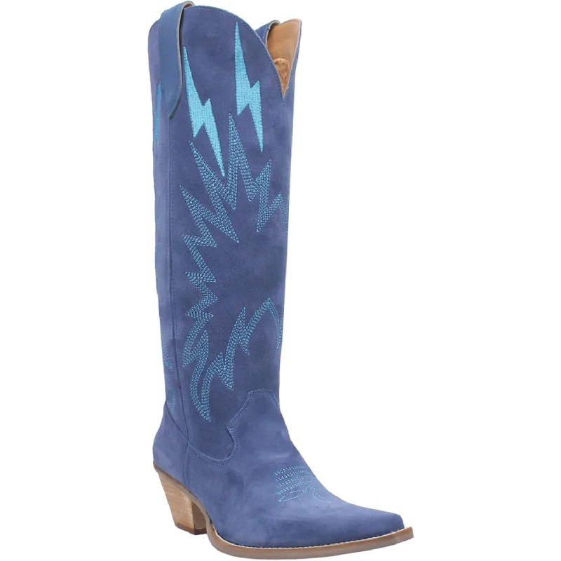 Online Exclusive | Dingo | Thunder Road Suede Leather Cowboy Boots in Blue **PREORDER