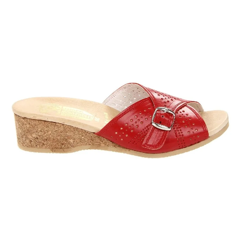 Worishofer Women's 251 Slide Red Leather