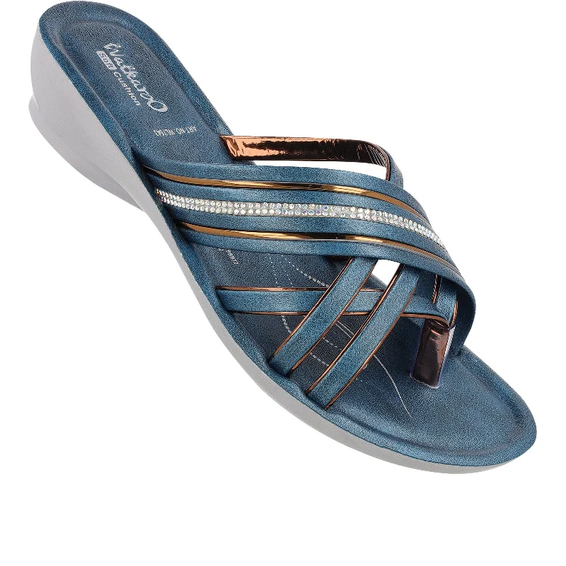 Women's Daily Wear Sandals - WL7643 Peacock Blue