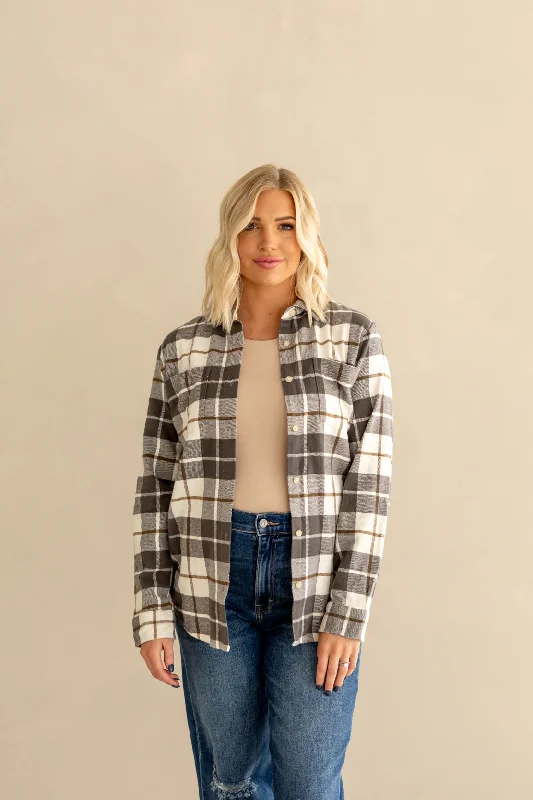 Lilou Plaid Shirt | Black/Olive