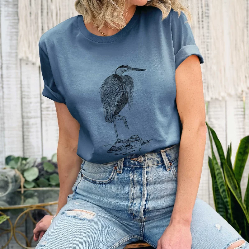 Ardea herodias - Great Blue Heron - Lightweight 100% Cotton Unisex Crewneck