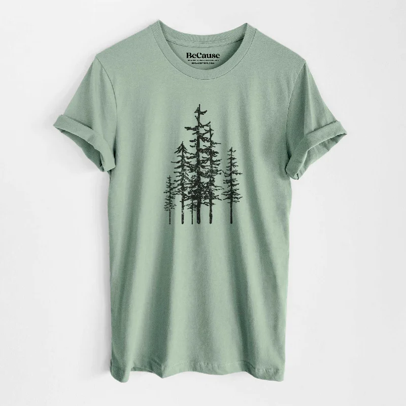 Evergreen Trees - Lightweight 100% Cotton Unisex Crewneck