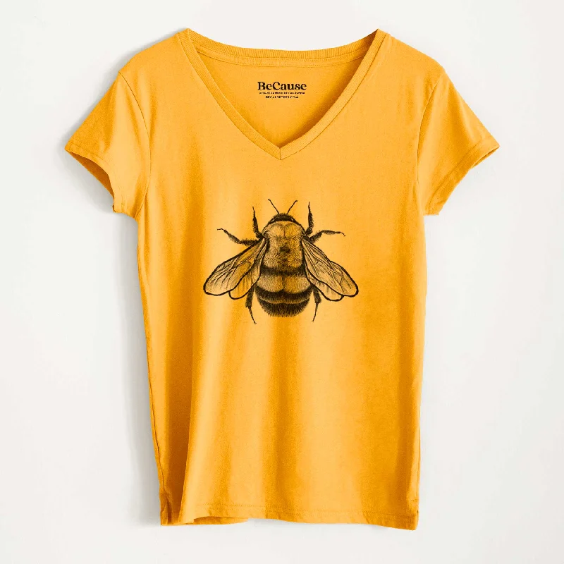 Bombus Affinis - Rusty-Patched Bumble Bee - Women's 100% Recycled V-neck