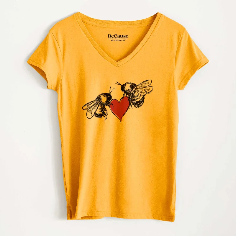 Love Bees - Women's 100% Recycled V-neck