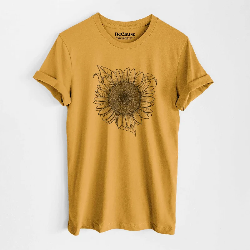 Lemon Queen Sunflower - Helianthus Annuus - Lightweight 100% Cotton Unisex Crewneck