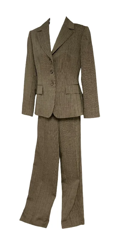 Tahari Women's 2pc Pant Suit Brown4P