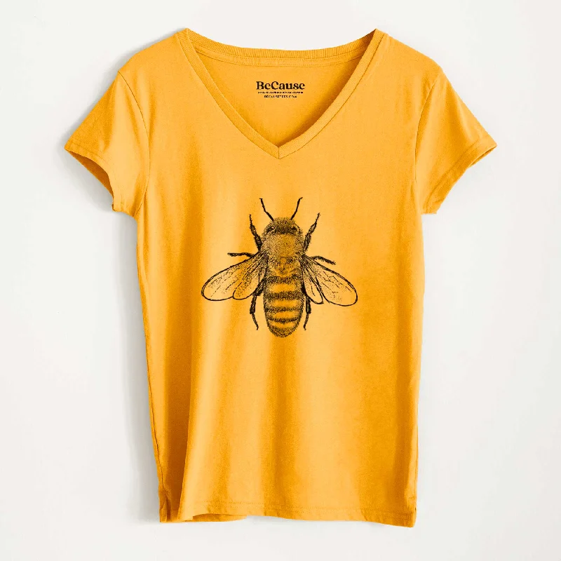 Apis Mellifera - Honey Bee - Women's 100% Recycled V-neck