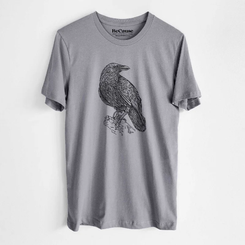 Common Raven - Corvus corax - Lightweight 100% Cotton Unisex Crewneck