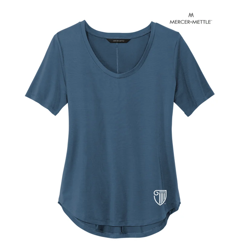 NEW STRAYER MERCER+METTLE™ Women’s Stretch Jersey Relaxed Scoop - Insignia Blue