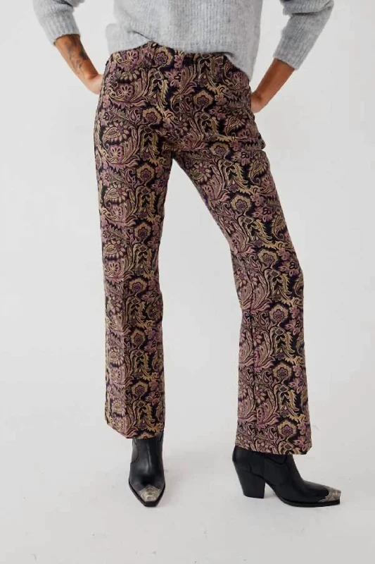 Walker Relaxed Jacquard Pants In Black Multi