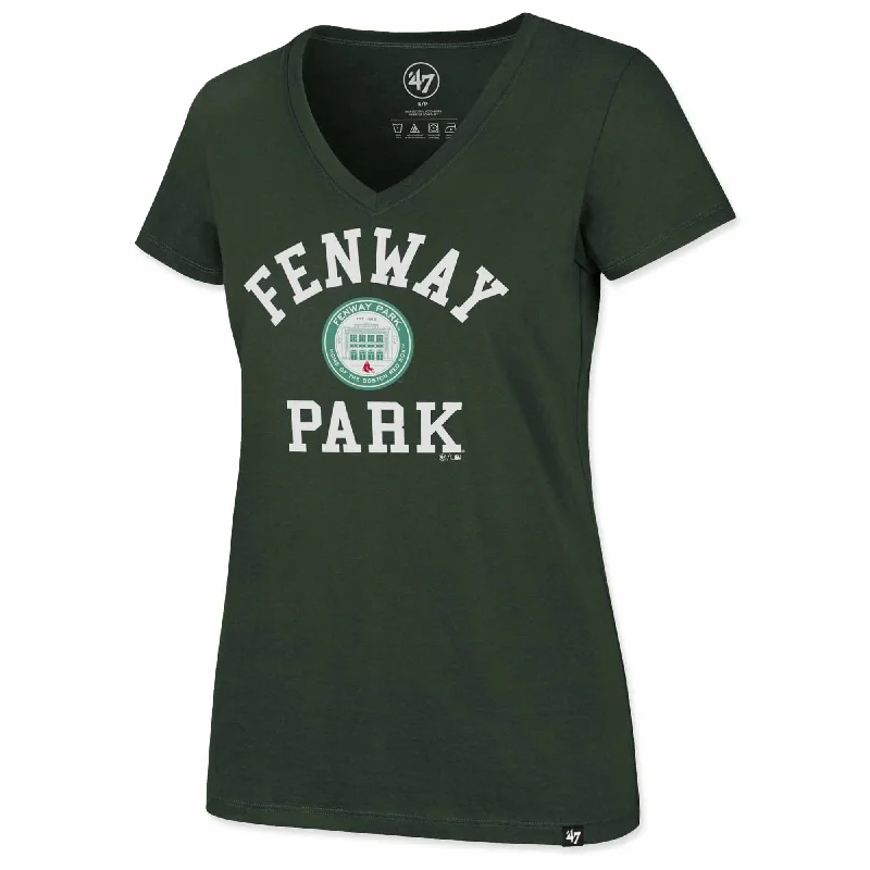 Ladies 47 Fenway Park Coin Logo V-Neck - Green