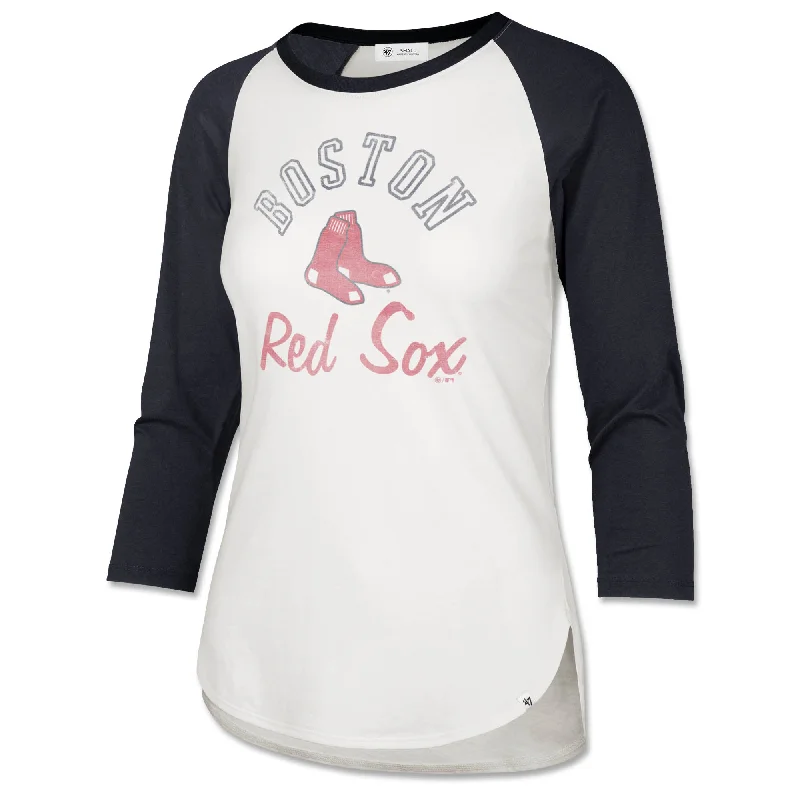 Ladies 47 Splitter Raglan 3/4 - White/Navy