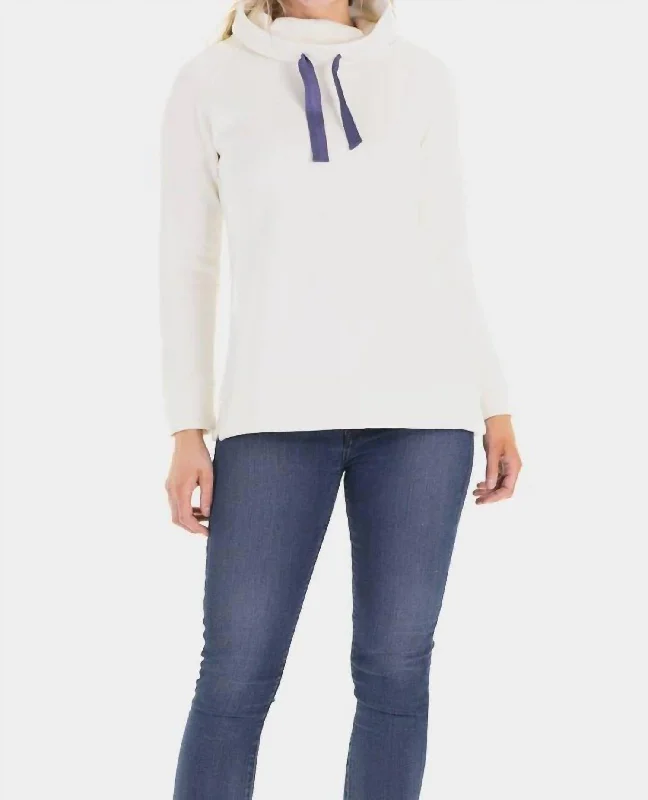 Finley Funnel Neck Jacket In White