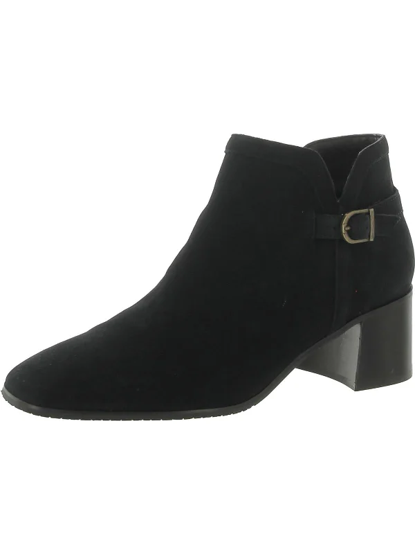 Denis Womens Suede Ankle Booties