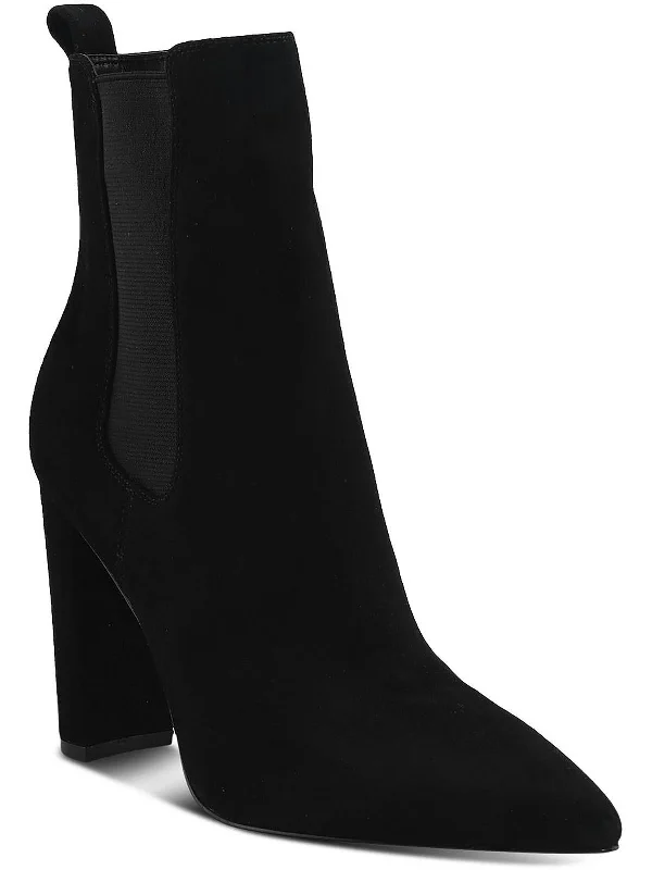 Garliss  Womens Laceless Pointed Toe Booties