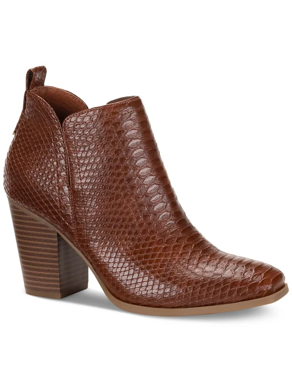 Womens Faux Leather Dressy Booties