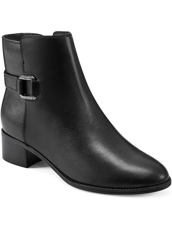 Womens Leather Ankle Booties