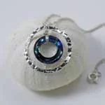 bermuda blue cosmic pendant necklace