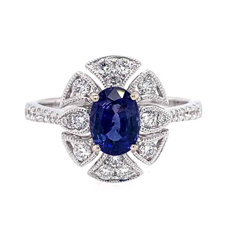 Montana Sapphire & Diamond Ring - "Midnight Sonata"