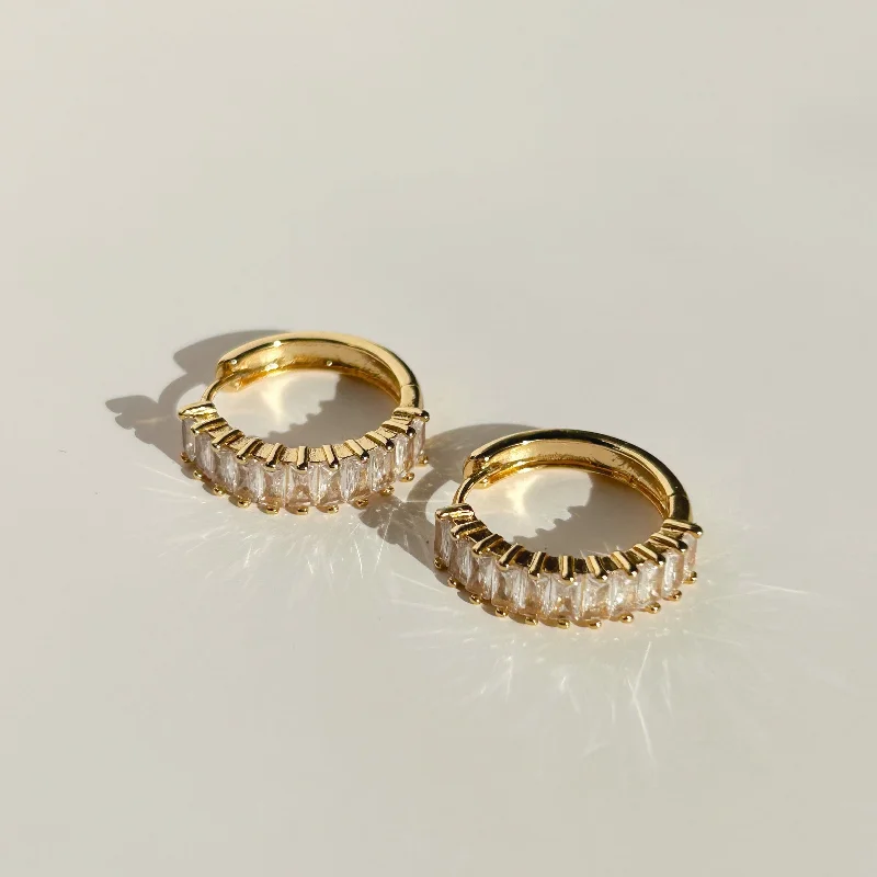 Rox CZ Hoop Earrings