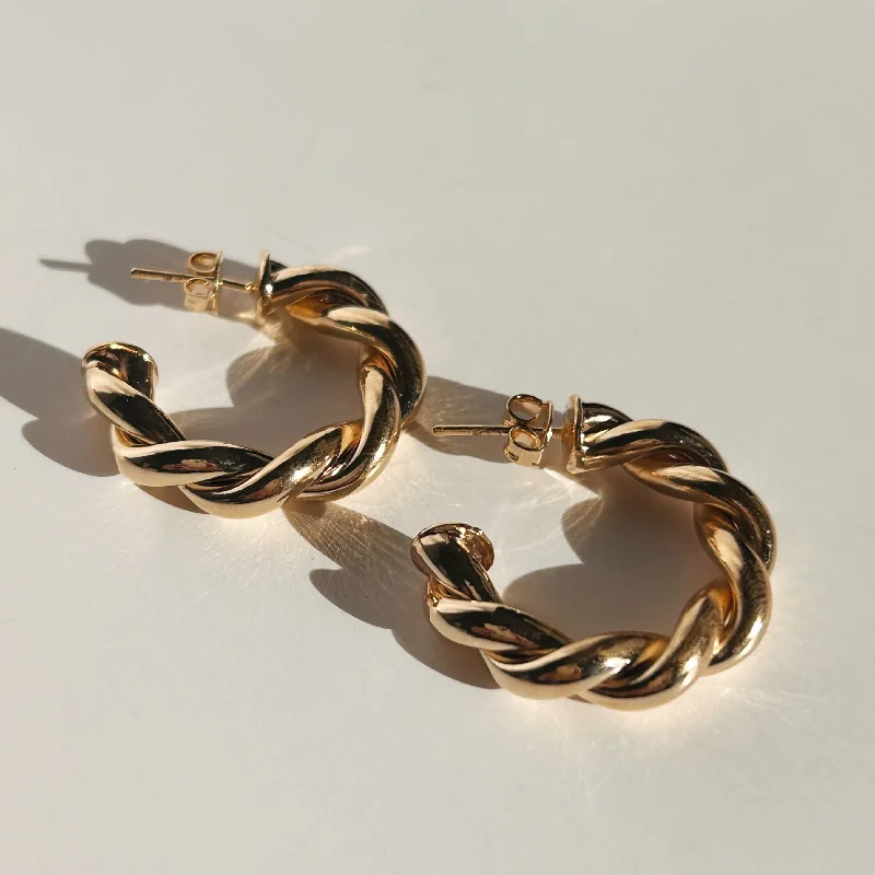 Shay Twisted Gold Hoops