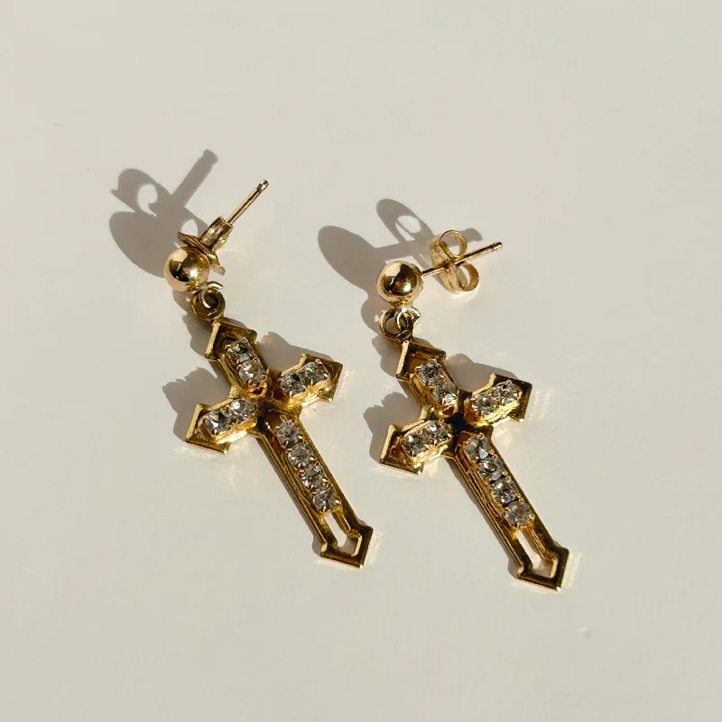 The Chosen One Cross Earrings