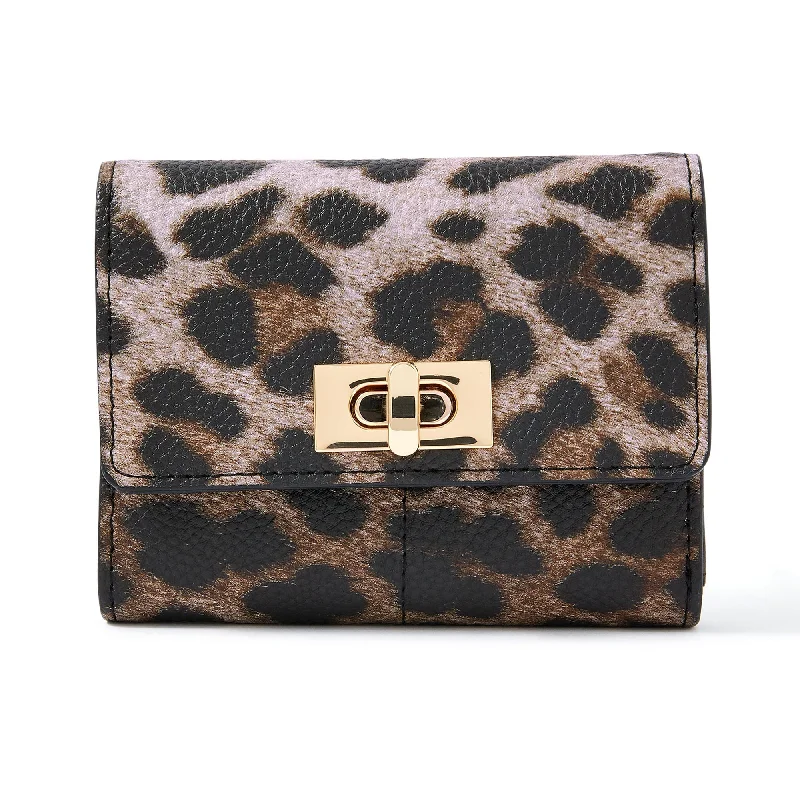 Accessorize London Women's Faux Leather Sandra Wallet - Leopard