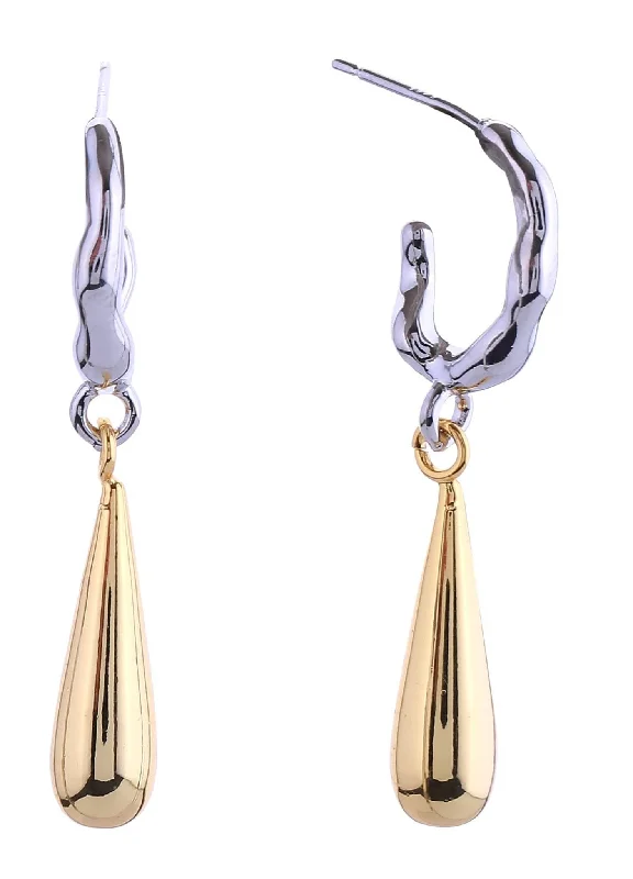 DJE310873 14K Elongated Teardrop Post Earrings