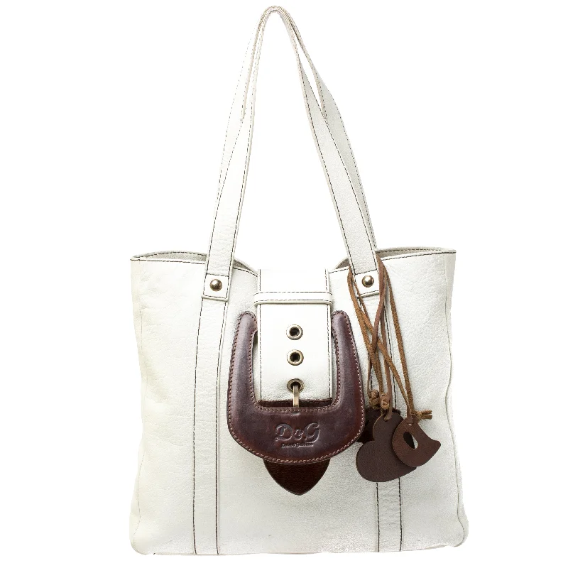 Dolce & Gabbana  Leather Buckle Tote