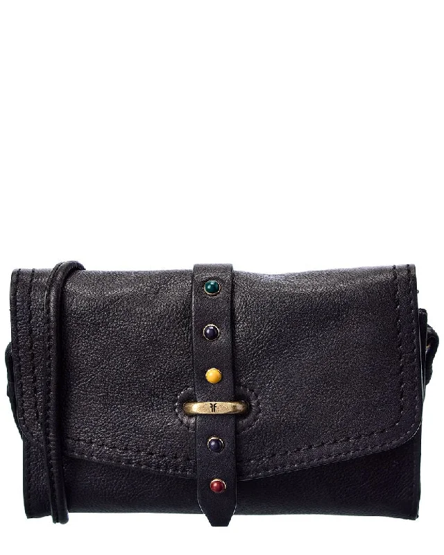 Frye Alessi Studded Leather Wallet Crossbody