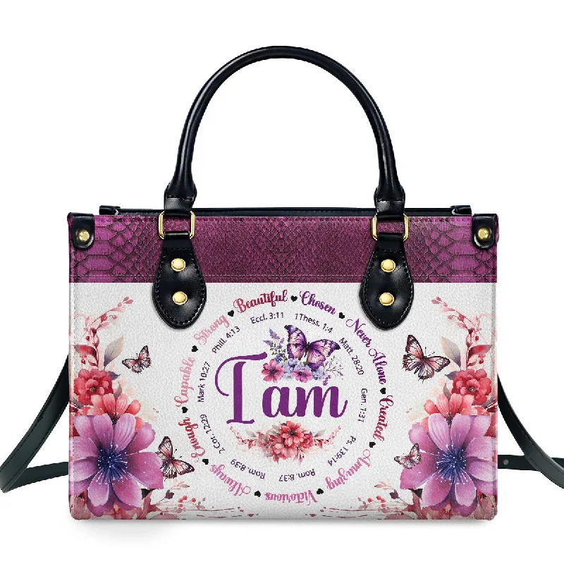 I Am -  Leather Handbag MB66