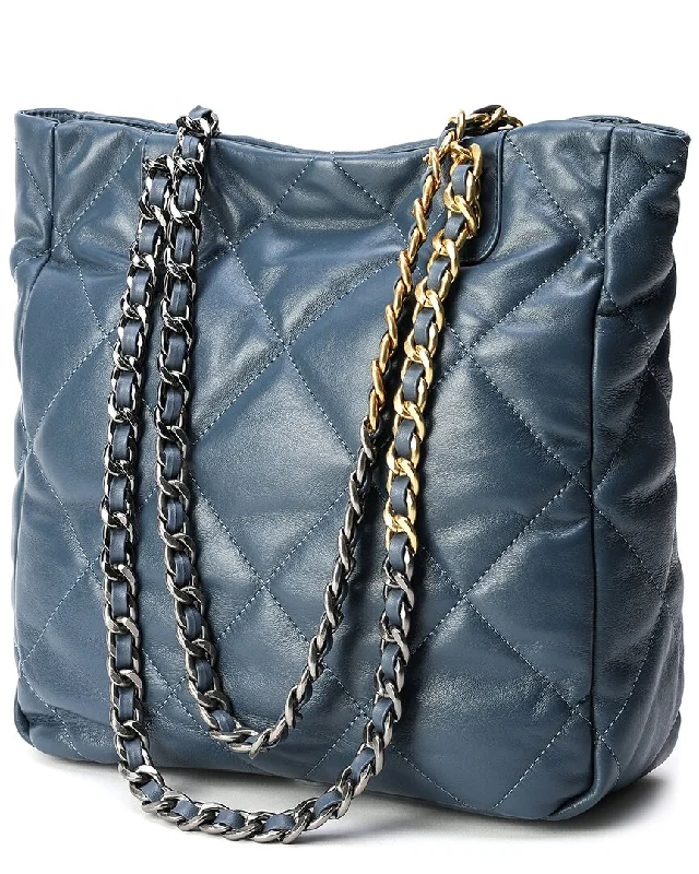 Tiffany & Fred Paris Quilted Leather Tote