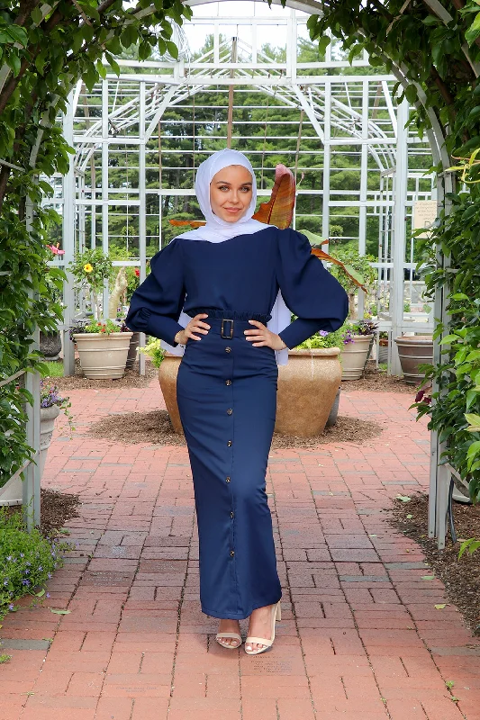 Aliya Premium Top- Navy Blue