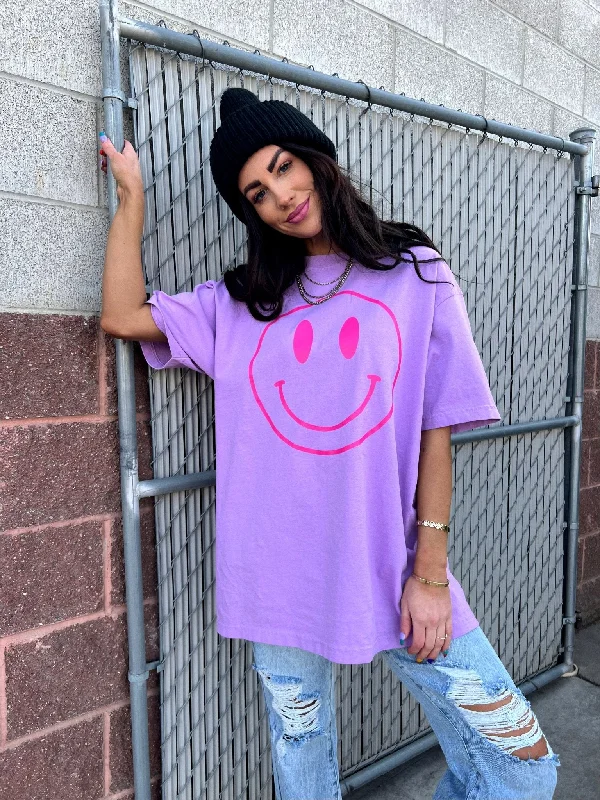 The World Needs Your Magic Oversized Tee in Lavender + Pink