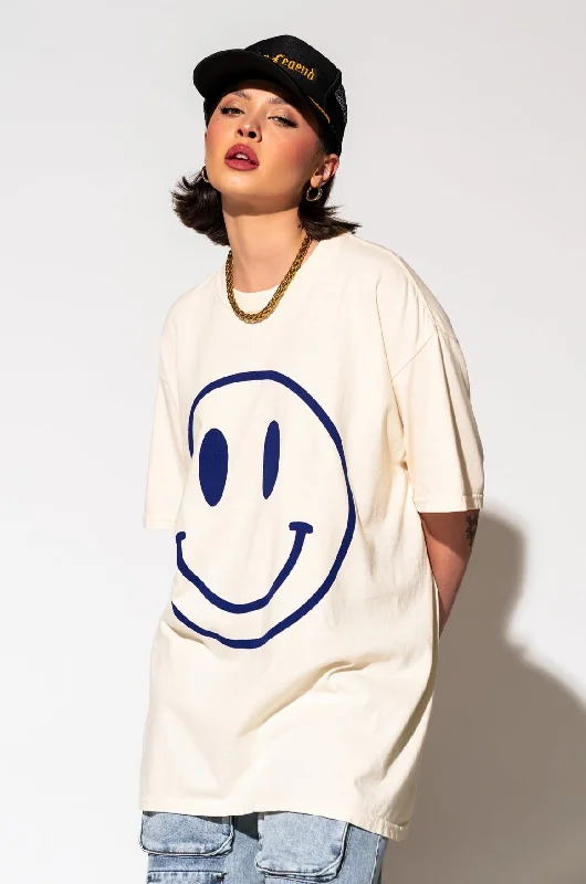 The World Needs Your Magic Oversized Tee in Cream + Navy