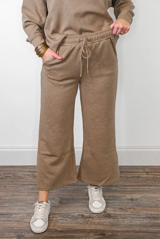 My Heart Textured Tan Pants