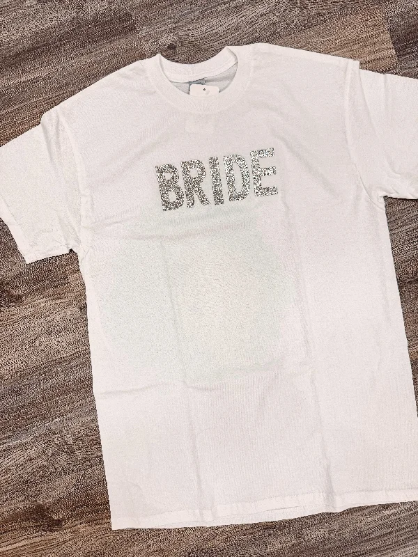 Rhinestone Bridal Tee - White