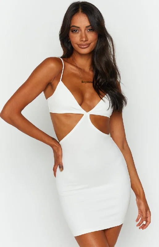 Danielle White Cut Out Mini Dress